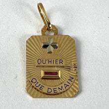 Load image into Gallery viewer, Augis Plus Qu’Hier 18K Yellow White Gold Enamel Ruby Love Charm Pendant
