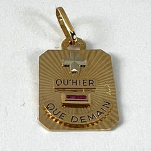 Load image into Gallery viewer, Augis Plus Qu’Hier 18K Yellow White Gold Enamel Ruby Love Charm Pendant

