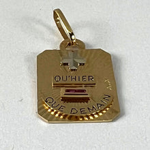 Load image into Gallery viewer, Augis Plus Qu’Hier 18K Yellow White Gold Enamel Ruby Love Charm Pendant
