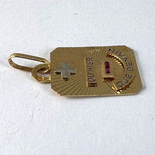 Load image into Gallery viewer, Augis Plus Qu’Hier 18K Yellow White Gold Enamel Ruby Love Charm Pendant
