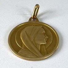 Load image into Gallery viewer, Antique French Laujan Virgin Mary 18K Yellow Gold Religious Medal Pendant Charm
