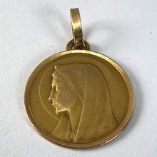 Load image into Gallery viewer, Antique French Dropsy Virgin Mary 18K Yellow Gold Medal Pendant Charm

