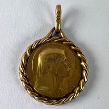 Load image into Gallery viewer, French Virgin Mary Rolled 18K Yellow Gold FIX Charm Pendant
