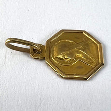 Load image into Gallery viewer, Small Vintage French Lourdes Virgin Mary 18K Yellow Gold Religious Charm Pendant
