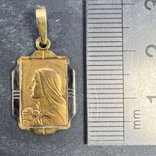 Load image into Gallery viewer, French Saint Therese 18K Yellow White Gold Charm Pendant
