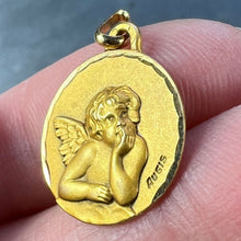 Load image into Gallery viewer, French Augis Raphael’s Cherub 18K Yellow Gold Charm Pendant
