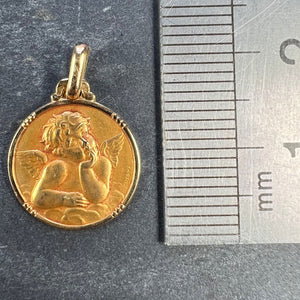 French Charma Raphael’s Cherub 18K Yellow Gold Charm Pendant