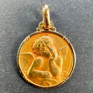 French Charma Raphael’s Cherub 18K Yellow Gold Charm Pendant