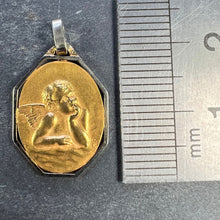 Load image into Gallery viewer, French Raphael’s Cherub 18K Yellow White Gold Charm Pendant
