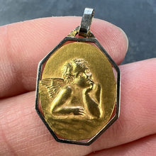 Load image into Gallery viewer, French Raphael’s Cherub 18K Yellow White Gold Charm Pendant
