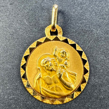 Load image into Gallery viewer, French Perroud Saint Christopher 18K Yellow Gold Medal Pendant
