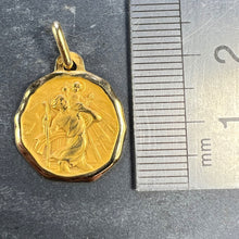 Load image into Gallery viewer, Augis Grun French Saint Christopher 18K Yellow Gold Charm Pendant
