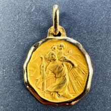 Load image into Gallery viewer, Augis Grun French Saint Christopher 18K Yellow Gold Charm Pendant
