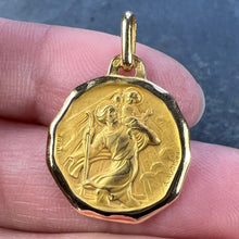 Load image into Gallery viewer, Augis Grun French Saint Christopher 18K Yellow Gold Charm Pendant
