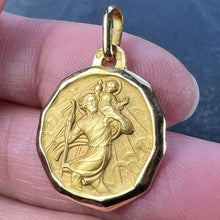 Load image into Gallery viewer, Augis Grun French Saint Christopher 18K Yellow Gold Charm Pendant
