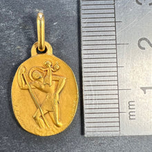 Load image into Gallery viewer, Augis Quentric French Saint Christopher 18K Yellow Gold Charm Pendant
