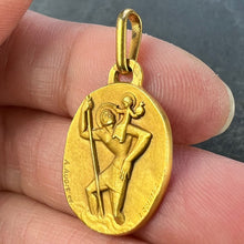 Load image into Gallery viewer, Augis Quentric French Saint Christopher 18K Yellow Gold Charm Pendant
