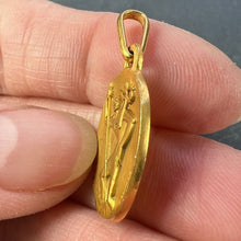 Load image into Gallery viewer, Augis Quentric French Saint Christopher 18K Yellow Gold Charm Pendant
