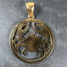 Load image into Gallery viewer, Large French 18K Yellow Gold Zodiac Cancer Crab Charm Pendant

