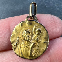 Load image into Gallery viewer, French Perroud Saint Christopher 18K Yellow Gold Medal Pendant
