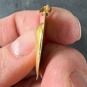 French Perroud Virgin Mary 18K Yellow Gold Rectangular Medal Pendant