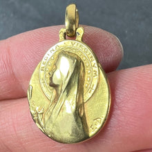 Load image into Gallery viewer, French Emile Dropsy Virgin Mary 18K Yellow Gold Medal Pendant
