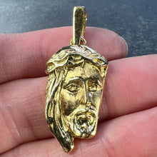 Load image into Gallery viewer, French Jesus Christ Crown of Thorns  18K Yellow Gold Medal Pendant
