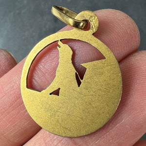 French 18K Yellow Gold Dog House Charm Pendant