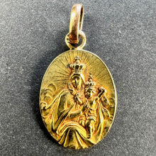 Load image into Gallery viewer, French Madonna and Child Sacred Heart 18K Yellow Gold Medal Pendant
