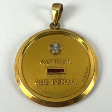 Load image into Gallery viewer, Extra Large Augis Plus Qu’Hier Ruby Diamond 18K Yellow Gold Love Pendant
