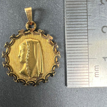 Load image into Gallery viewer, Vintage French Virgin Mary 18K Yellow Gold Medal Pendant
