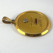 Load image into Gallery viewer, Extra Large Augis Plus Qu’Hier Ruby Diamond 18K Yellow Gold Love Pendant
