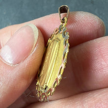 Load image into Gallery viewer, Vintage French Virgin Mary 18K Yellow Gold Medal Pendant

