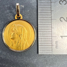 Load image into Gallery viewer, French Perriat Virgin Mary 18K Yellow Gold Religious Medal Pendant
