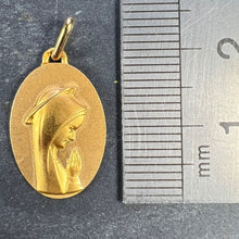 Load image into Gallery viewer, French Augis Virgin Mary 18K Yellow Gold Religious Medal Pendant
