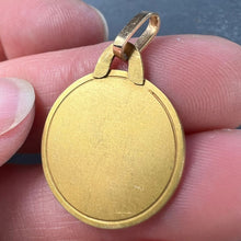 Load image into Gallery viewer, French Dropsy Virgin Mary 18K Yellow Gold Religious Medal Pendant
