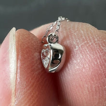 Load image into Gallery viewer, Heart-Shaped Diamond 0.14 Carat Platinum Charm Pendant Necklace
