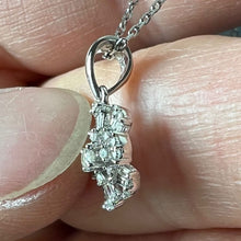 Load image into Gallery viewer, Diamond Flower 18K White Gold Charm Pendant Necklace
