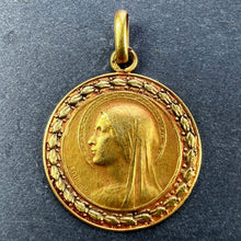 Load image into Gallery viewer, French Monet Virgin Mary 18K Yellow Gold Medal Pendant
