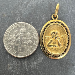 French Raphael’s Cherub 18K Yellow Gold Charm Pendant