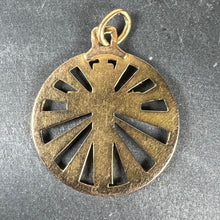 Load image into Gallery viewer, Vintage French 18K Yellow Gold Cross Radiating Sunburst Medal Pendant
