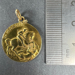 French Bouix St George Dragon Tempestate Securitas 18K Yellow Gold Medal Pendant
