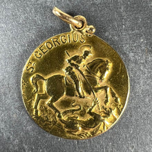 Load image into Gallery viewer, French Bouix St George Dragon Tempestate Securitas 18K Yellow Gold Medal Pendant
