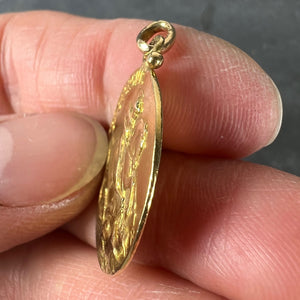 French Bouix St George Dragon Tempestate Securitas 18K Yellow Gold Medal Pendant