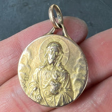 Load image into Gallery viewer, French Sacred Heart Madonna Child Rolled 18K Yellow Gold Filled Charm Pendant
