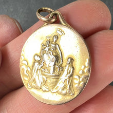 Load image into Gallery viewer, French Sacred Heart Madonna Child Rolled 18K Yellow Gold Filled Charm Pendant
