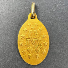 Load image into Gallery viewer, French Augis Virgin Mary Miraculous Medal 18K Yellow Gold Charm Pendant
