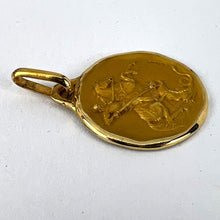 Load image into Gallery viewer, French Augis Saint George and the Dragon 18K Yellow Gold Charm Pendant
