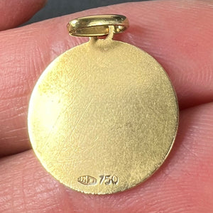 Italian Scorpio Starsign Zodiac 18K Yellow Gold Charm Medal Pendant