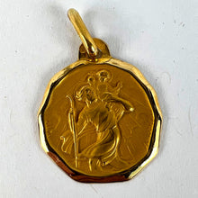 Load image into Gallery viewer, Augis Grun French Saint Christopher 18K Yellow Gold Charm Pendant
